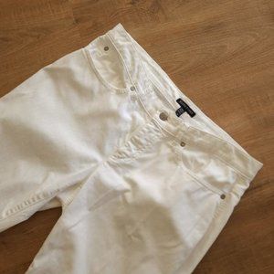 Eileen Fisher white slim straight leg pants